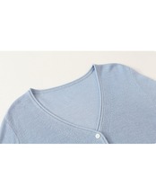 Button front v-neck knit cardigan L0141