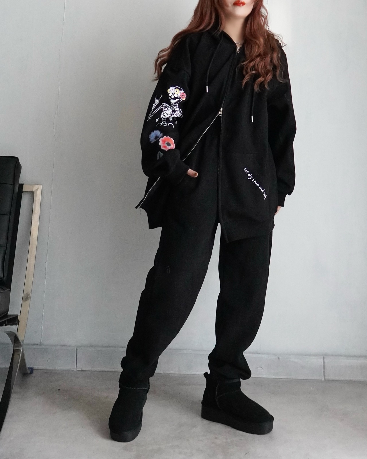 スウェットジョガーpt/Black