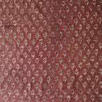 ブロックプリント生地【50cm単位】インド綿 小花柄 ブラウン #40410-BR1