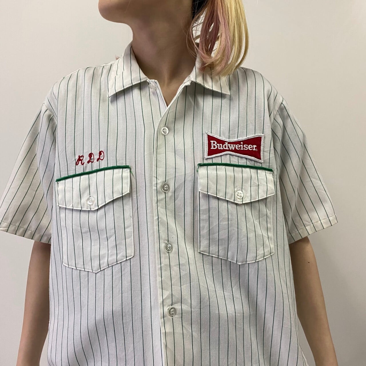 70年代 Budweiser バドワイザー ワンポイントロゴ バックロゴ ワッペン 