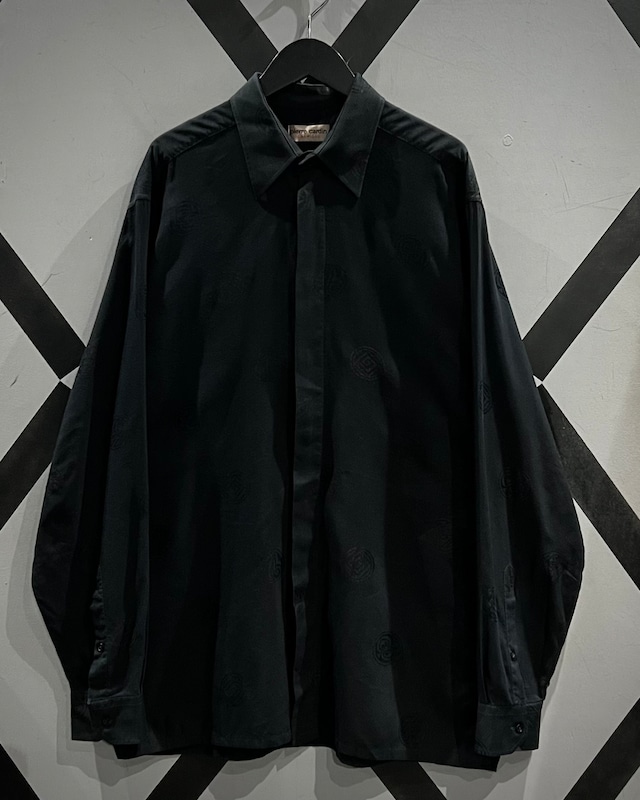 【X VINTAGE】“Pierre Cardin” Dot × Ethnic Pattern Vintage L/S Shirt