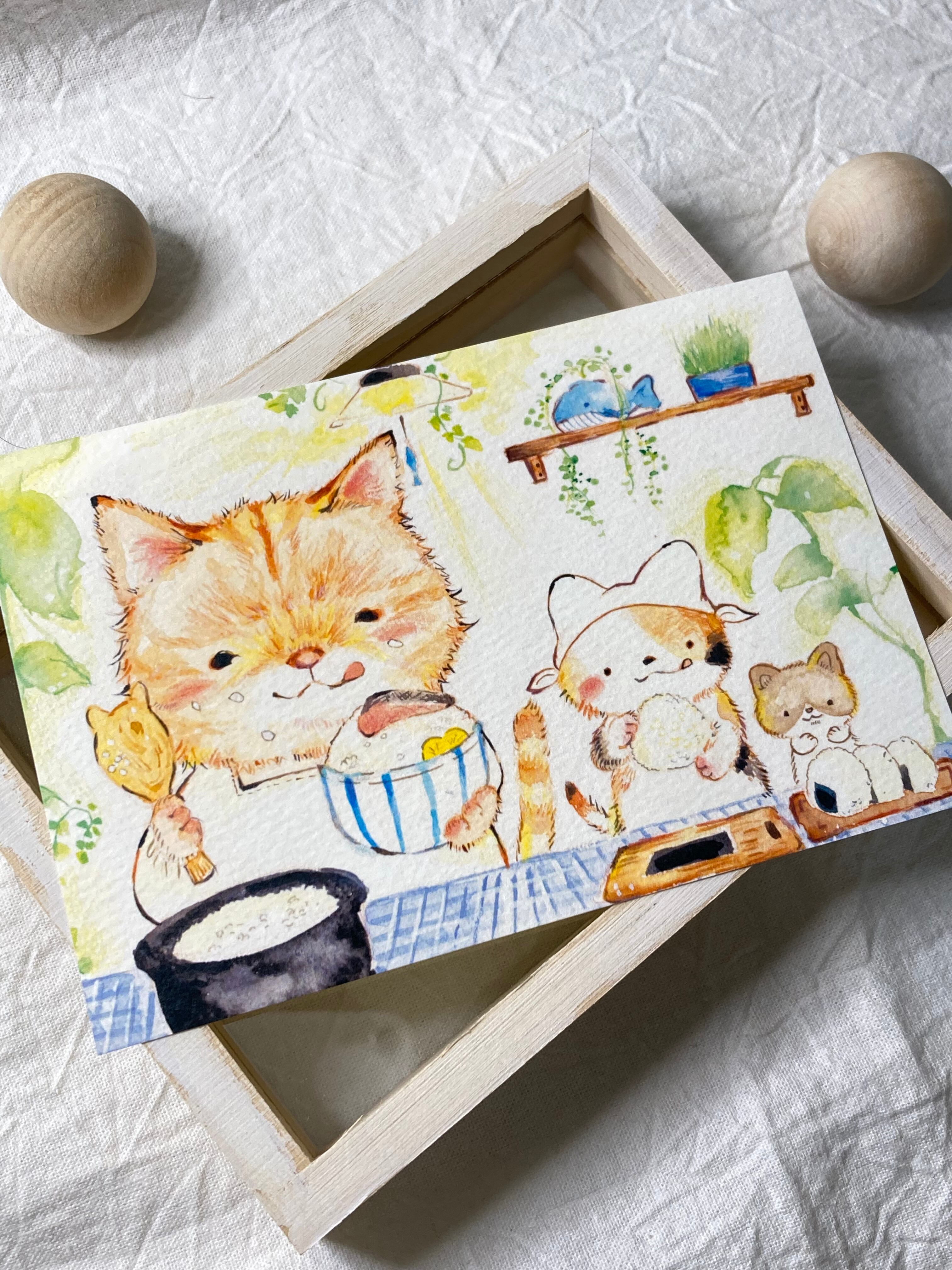 ポストカード◉猫猫食堂