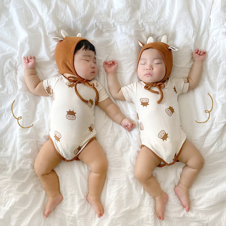 サマーワンピースロンパース オールインワン 薄手ラウンドネックプルオーバー 夏物 Oネック 超面白いベビーショップ15888993272