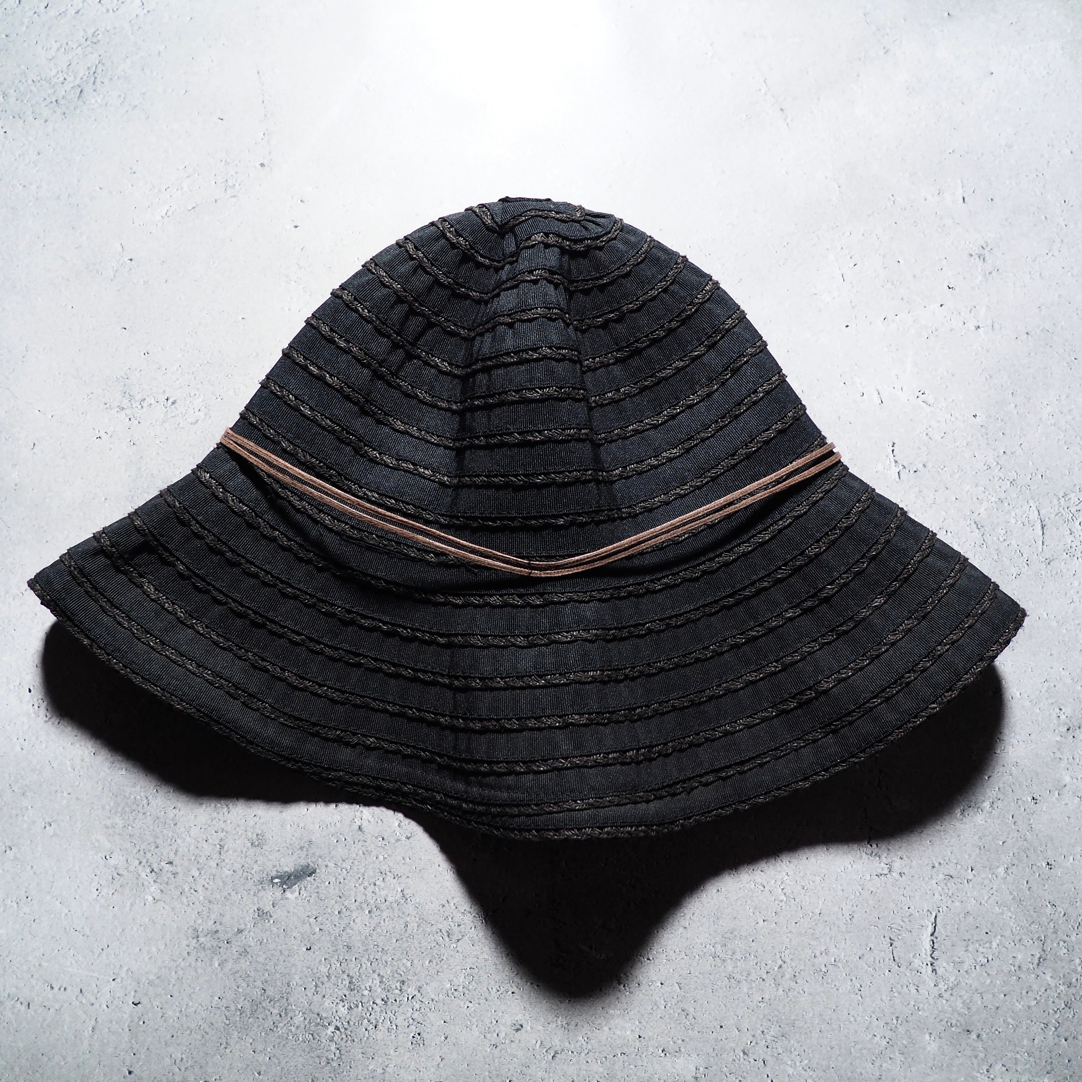 ” Y'saccs(Yohji Yamamoto) ” Black mode Yarn-dyed Bucket hat