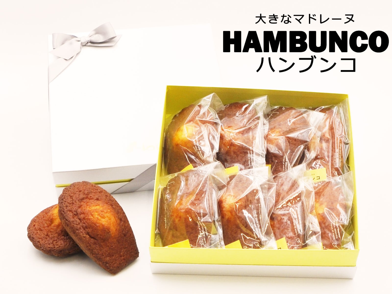 マドレーヌ【ハンブンコ】 8個入×2箱 | アイスケーキや焼き菓子のお