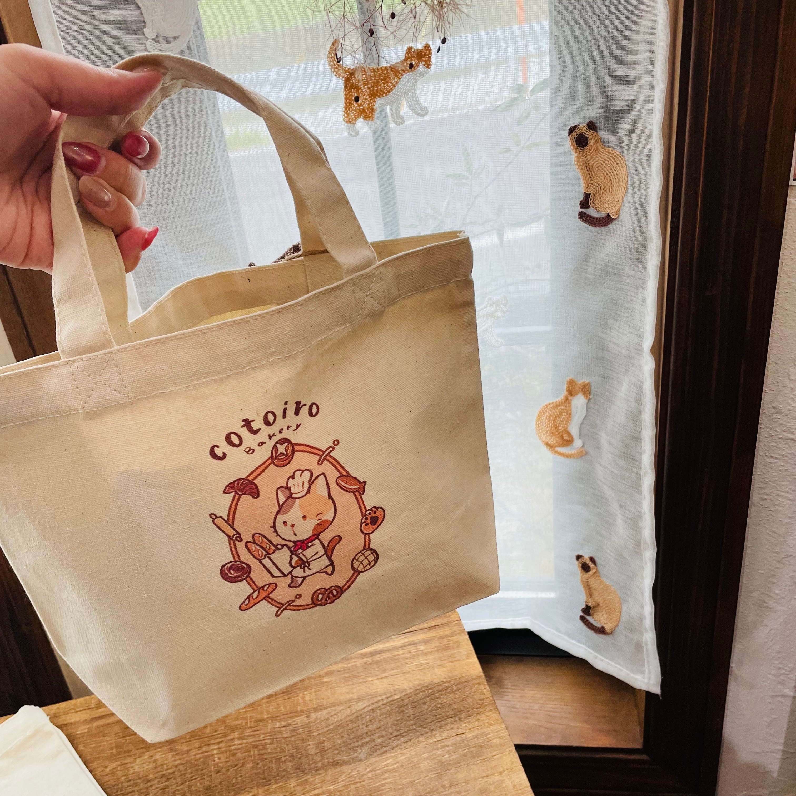 Iコトイロベーカリー｜ミニトートバッグ｜ 猫雑貨 猫モチーフ 猫グッズ アクセサリー ミニチュア