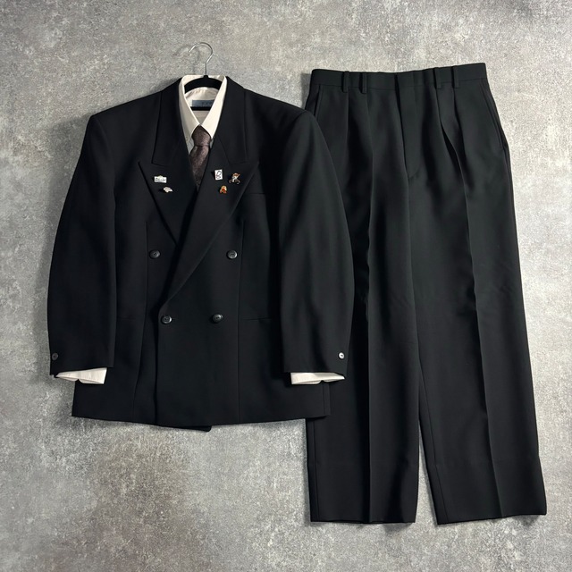 90s 【vintage】ダブルスーツ セットアップ シックグリーン ピンズ | LOST
