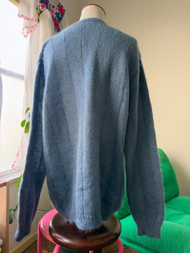 70s-80s Euro V-Neck Mohair Knit Cardigan