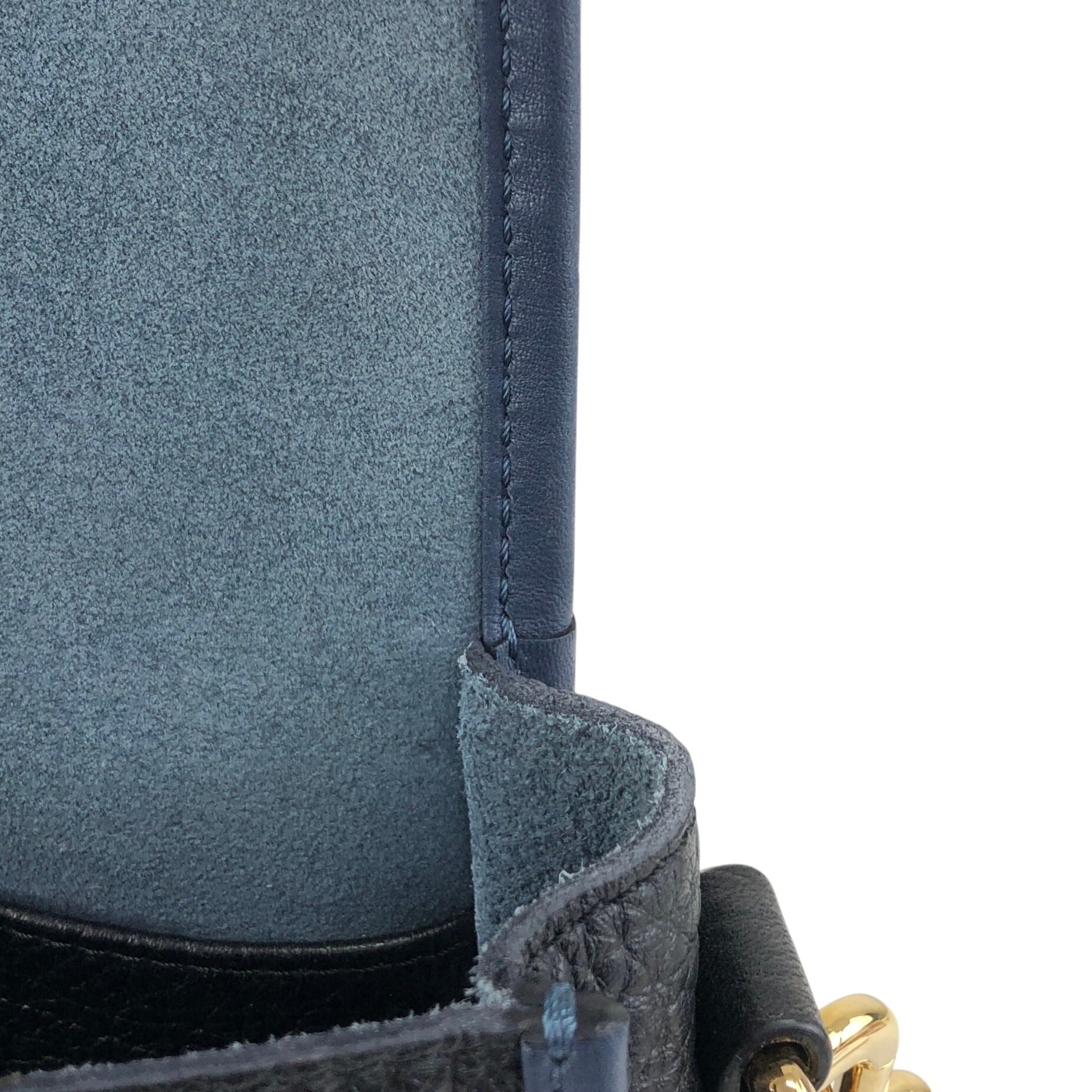 LOEWE ロエベ ショルダーバッグ ネイビー×ブラック アナグラム レザー