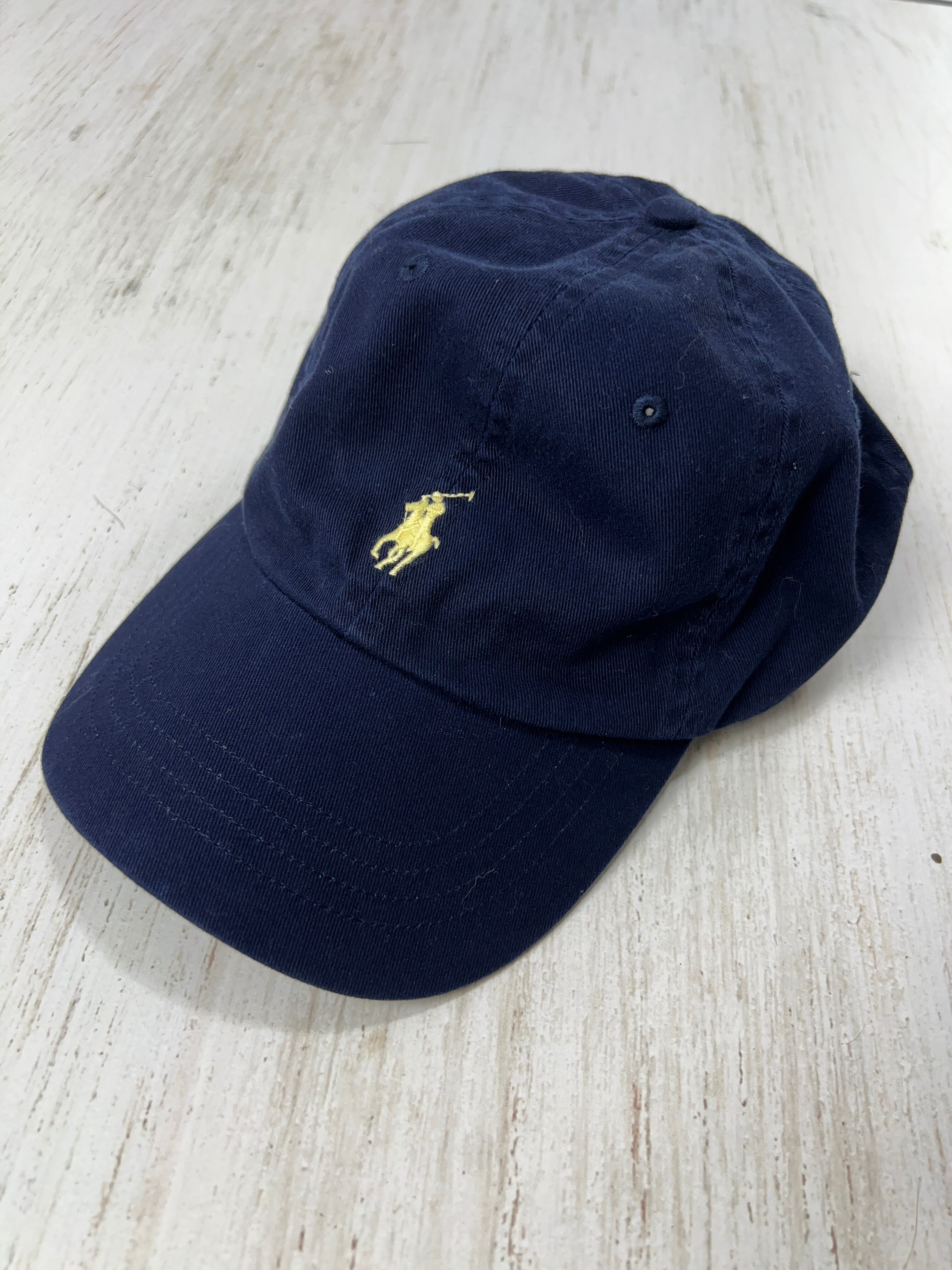 POLO RALPH LAUREN Cap Navy × Yellow Pony Logo / POLO RALPH LAUREN キャップ ネイビー×イエロー ポロプレイヤー刺繍