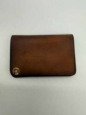 ゴローズ　金メタル付名刺入れ　焦茶