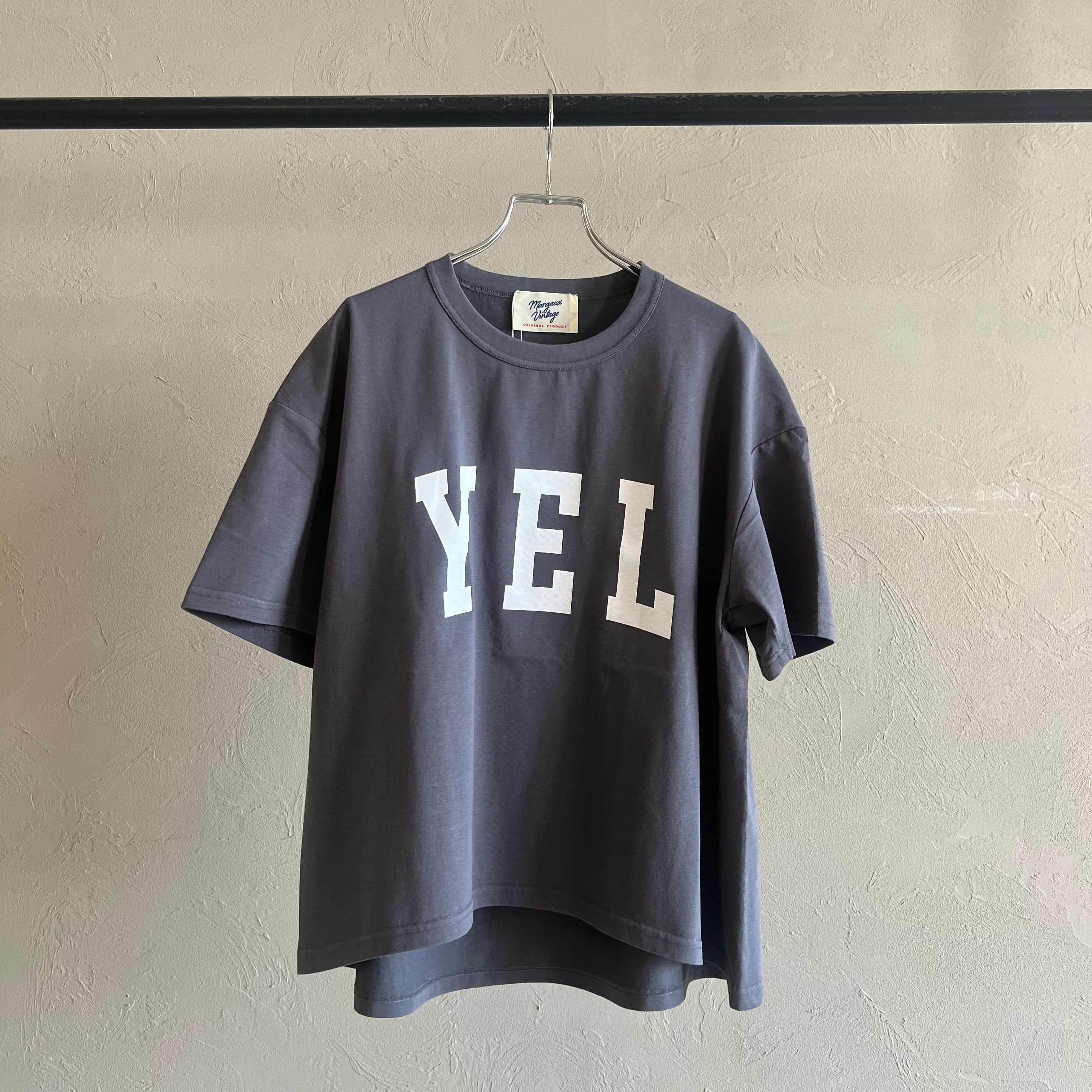 【MARGAUX VINTAGE】マルゴーヴィンテージ YEL Tシャツ　新品 MARGAUX VINTAGE 】YEL Tシャツ（パウダー加工） | valance 福井