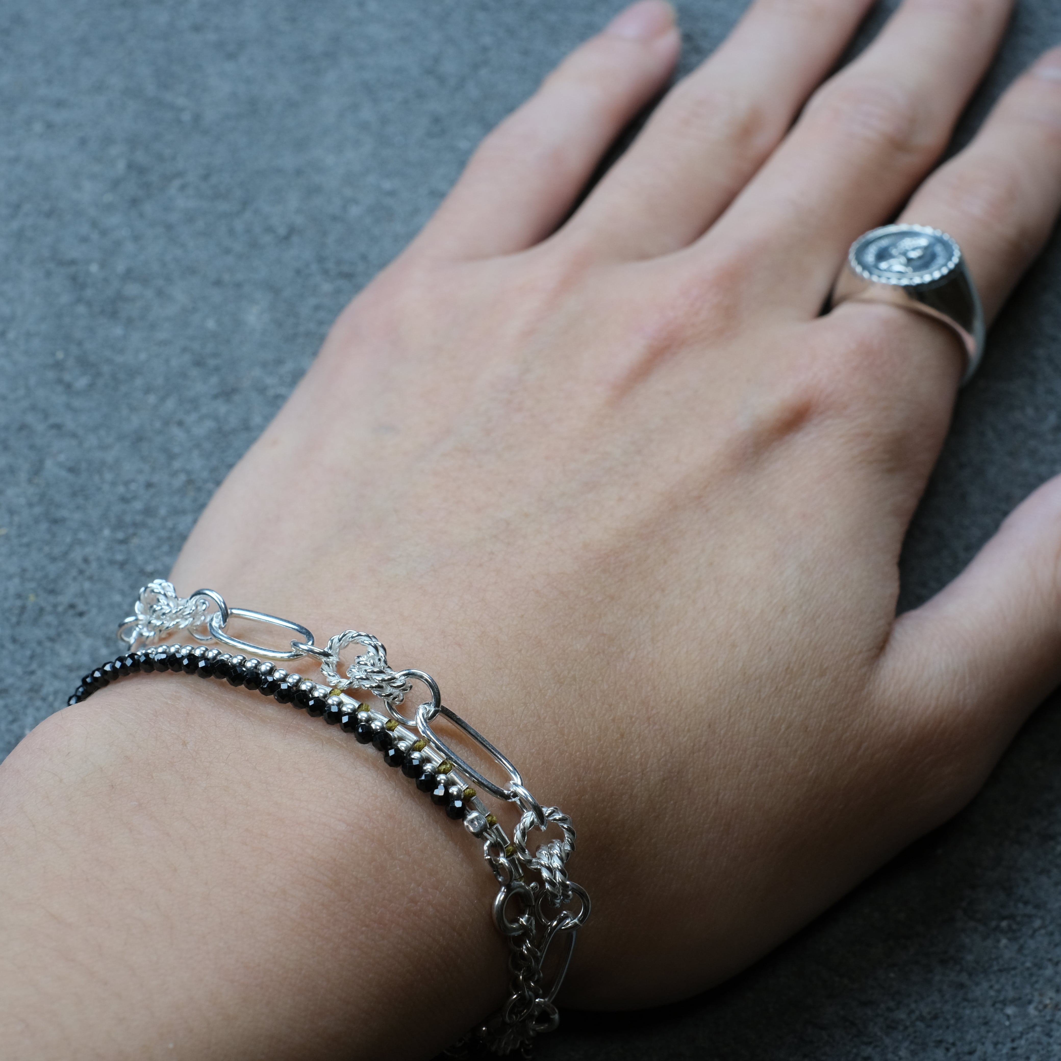 メキシコ タスコ製 シルバー925 フープデザインブレスレット/マンテル/軽研磨 メキシコ タスコ製 シルバー925 Silver フープデザインブレスレット