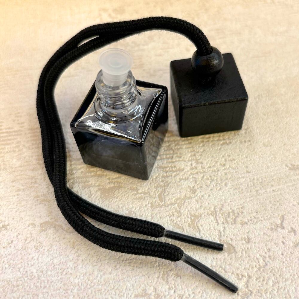 吊り下げ ミニ キューブ ディフューザー】 8ml スクエア ブラック