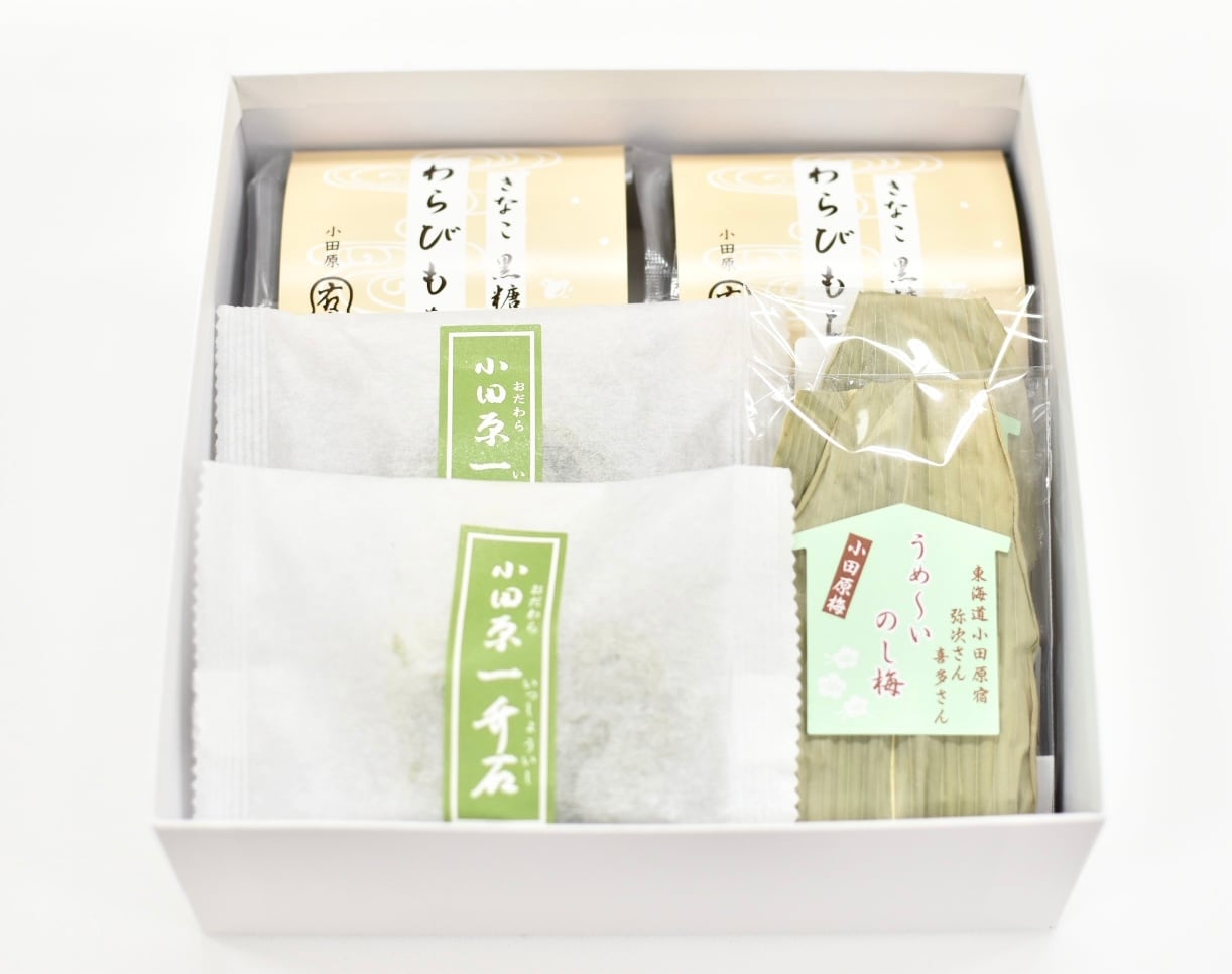 ミニギフトに。わらびもち・のし梅・焼き菓子詰め合わせ