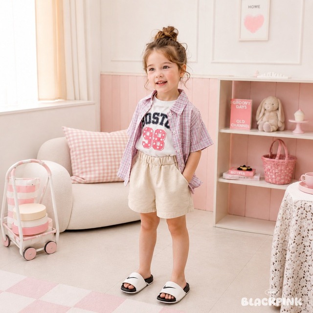 [BLACKPINK] Cotton Candy Bear Shorts (2XL) / [블랙핑크] 솜사탕베어반바지 (2XL)