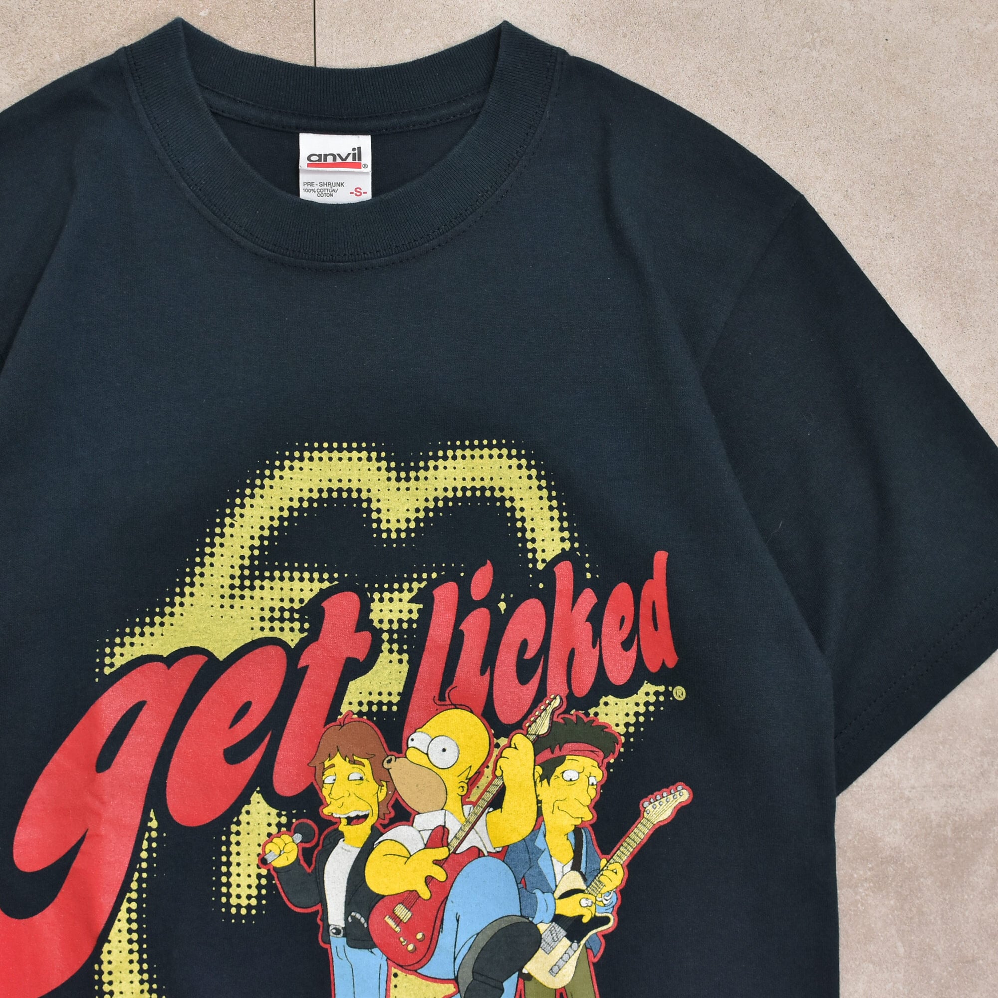 00s anvil The Rolling Stone & Simpsons rock T-shirt | 古着屋 grin
