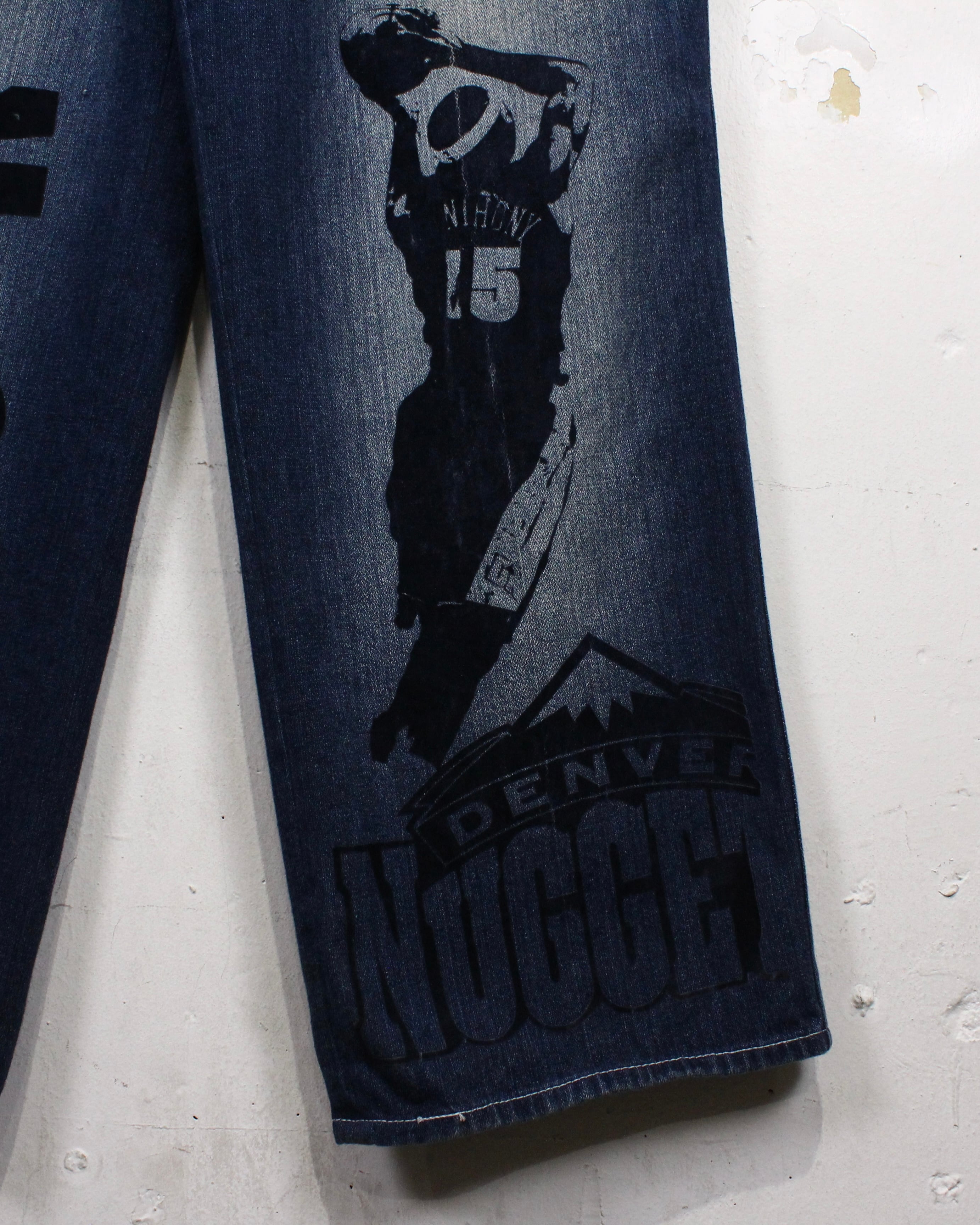 Caka act2】“UNK” “NBA” Special Baggy Denim Pants | Caka(カカ