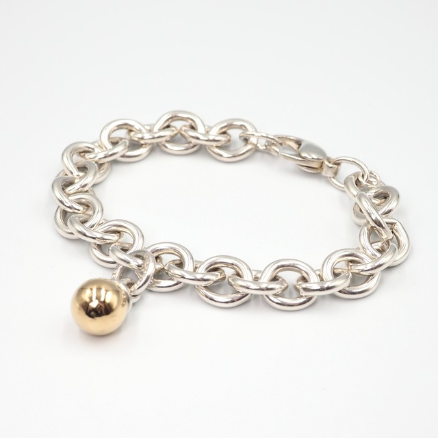 10/11掲載 Tiffany&Co. ボールチャーム ブレスレット K18 シルバー925 ティファニー