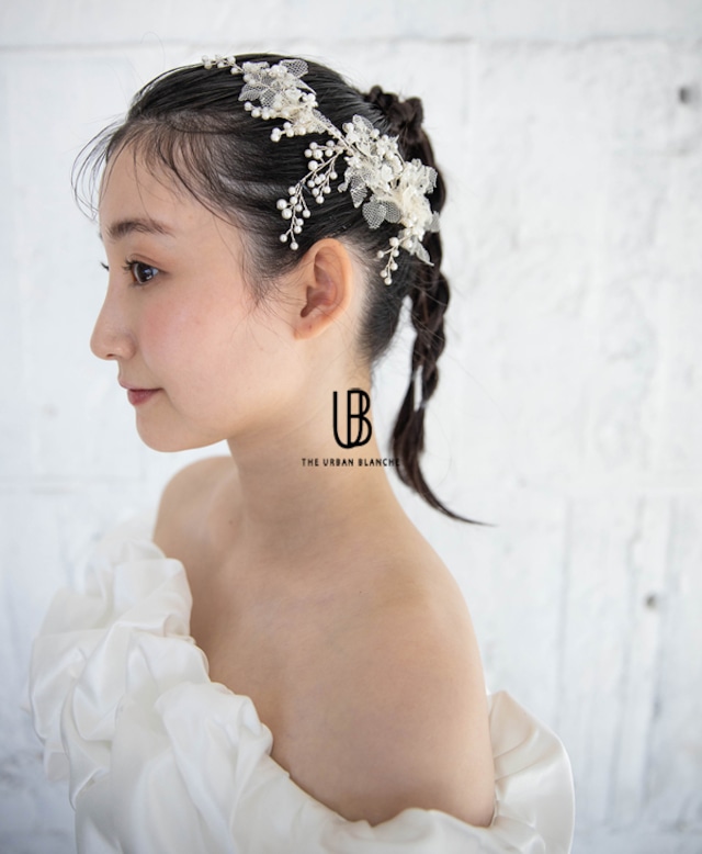 パールヘッドドレス ヘッドアクセ アクセサリー 花嫁アクセ商品番号：UB0014 東京（表参道）名古屋（覚王山）大阪（南船場）