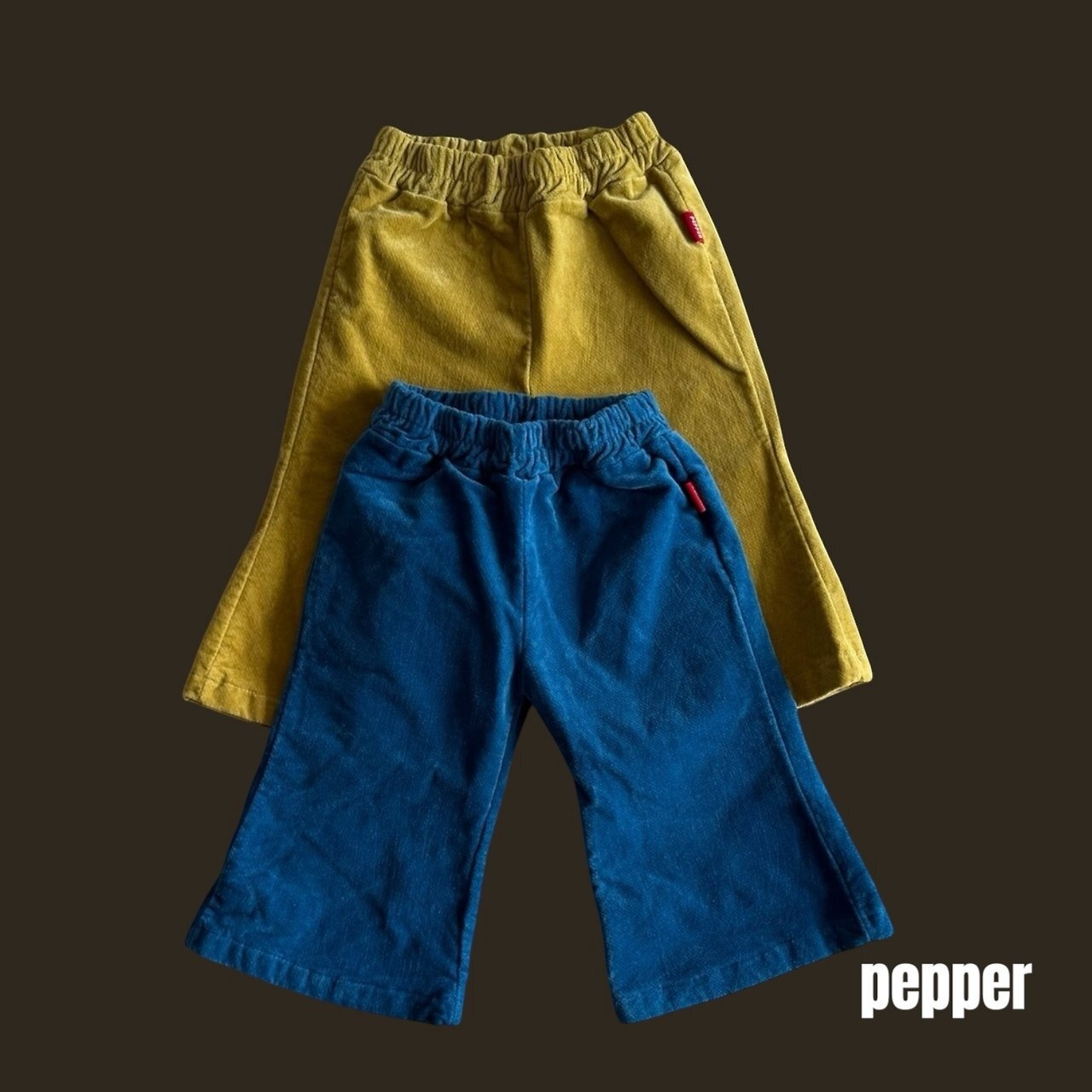 ペッパー / PEPPER / キャメルベルベットパンツ / 韓国子供服 / キッズ / 26winter〖取寄〗*XS~XL*