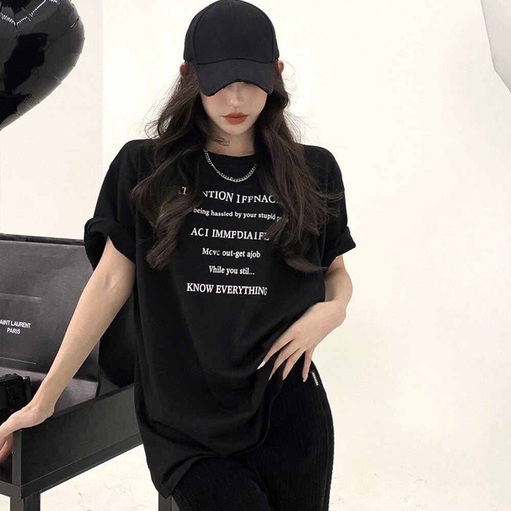 ロゴ Tシャツ レディース 春夏 韓国 半袖 トップス おしゃれ 大人 カジュアル アメカジ ストリートファッション カットソー ロゴT オーバーサイズ ゆったり 大人可愛い 大人女子