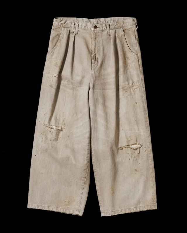 ANACHRONORM / REMAKED TUCK WIDE DENIM PANTS