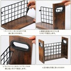 マガジン収納ラック ハンドル付き ワイヤーバスケット デスクトップ 新聞ラック