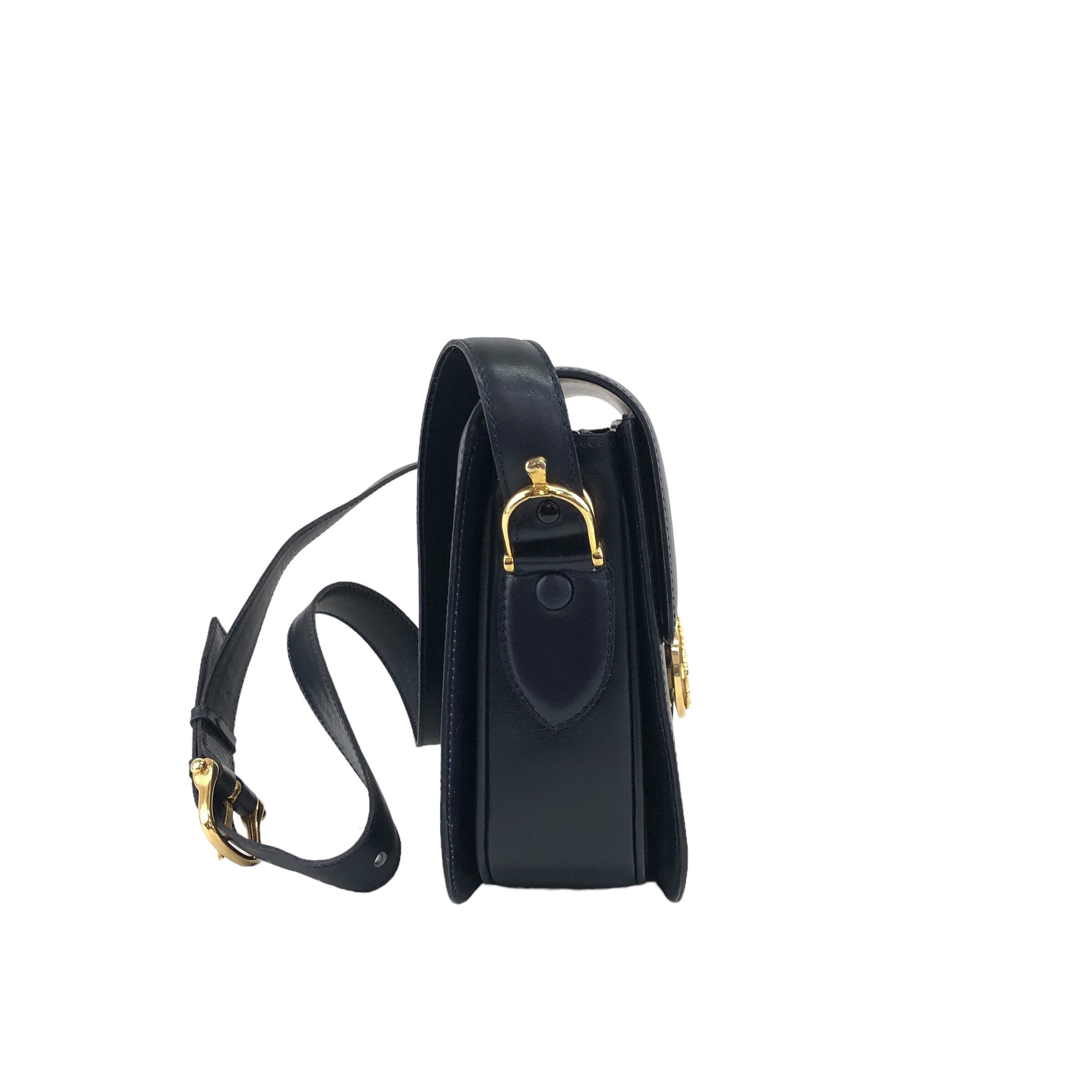 CELINE セリーヌ ショルダーバッグ ダークネイビー ブラゾン