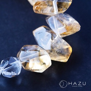 自然と富を呼ぶ大粒の光［クリソコラ／シトリン／水晶］