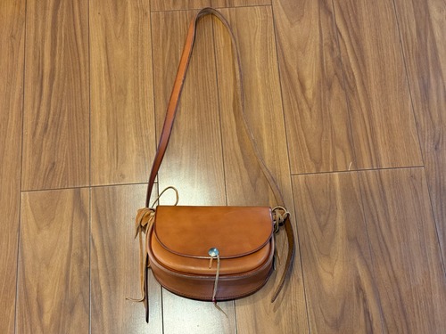 極美品　バケットバッグ　赤茶