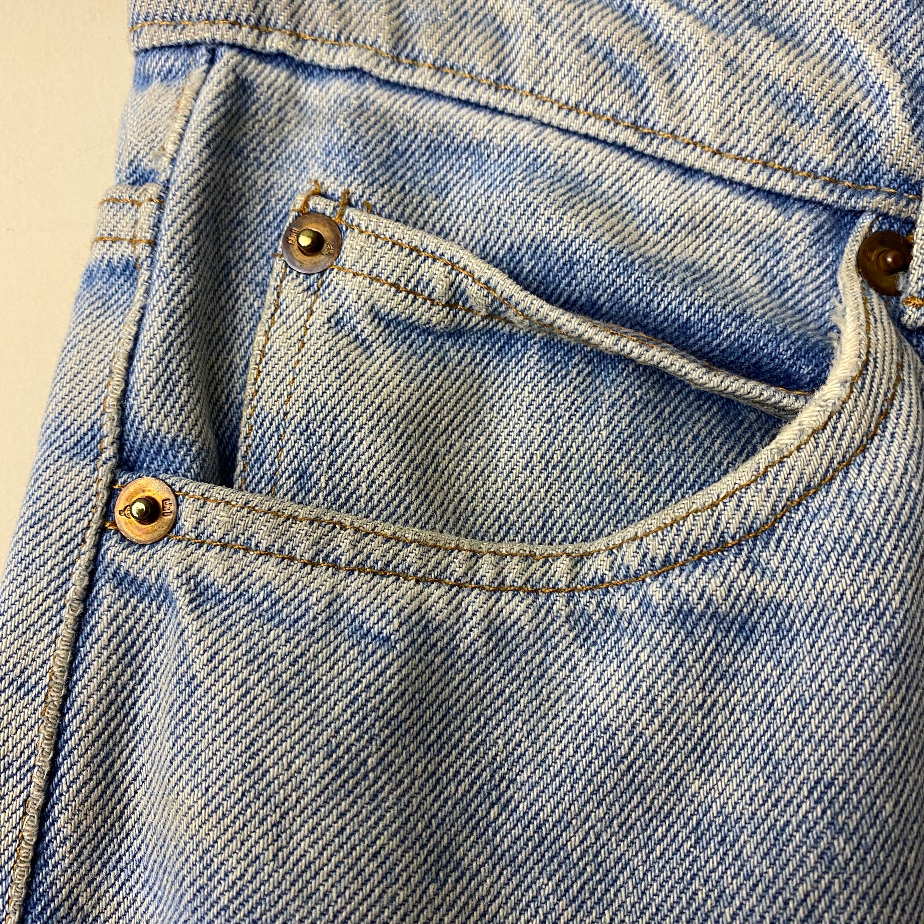 VALENTINO GARAVANI leather patch design denim pants | NOIR ONLINE
