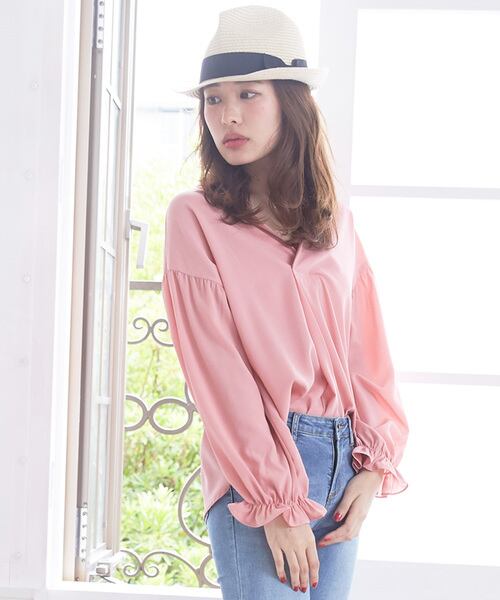 フレア袖シフォンブラウス メーカー希望小売価格4,300円【Doula Doula