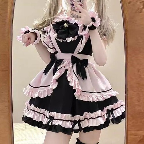 ゆめかわ♡カチューシャ付きフリルメイドセット　kos40★