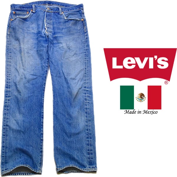 Levi's デニム ジーンズ ボタンフライ ブルー 裾デザイン ユニセックス