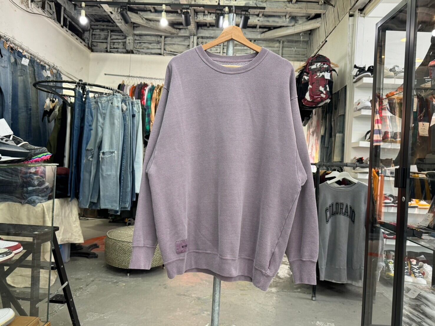 WTAPS ALL 03 SWEATER CTPL SIGN CREWNECK SWAET BURGUNDY 02 232ATDT 