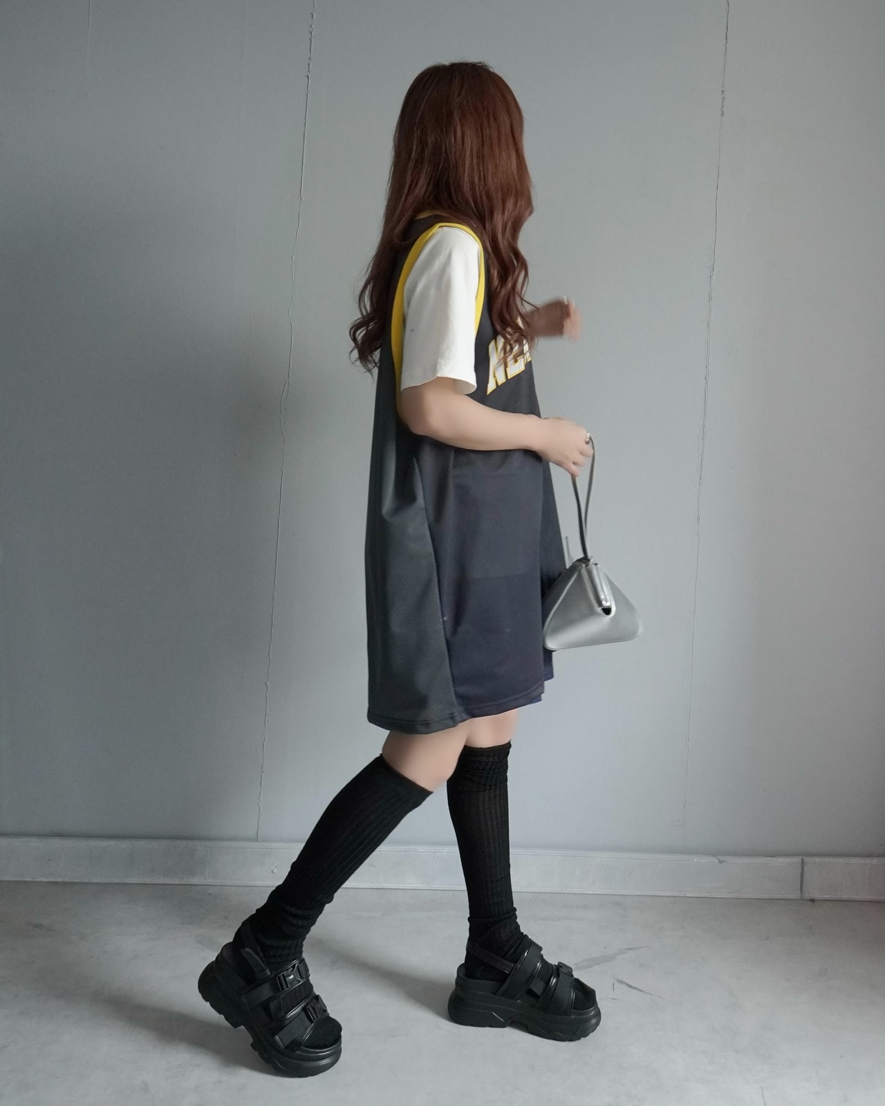 Newyork team numberingメッシュタンクtops/Navy