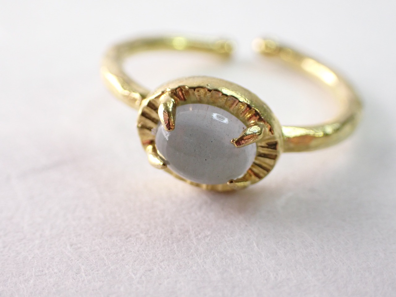 カボションカットリング（アクアマリン）　0.81ct　[C13‐789]