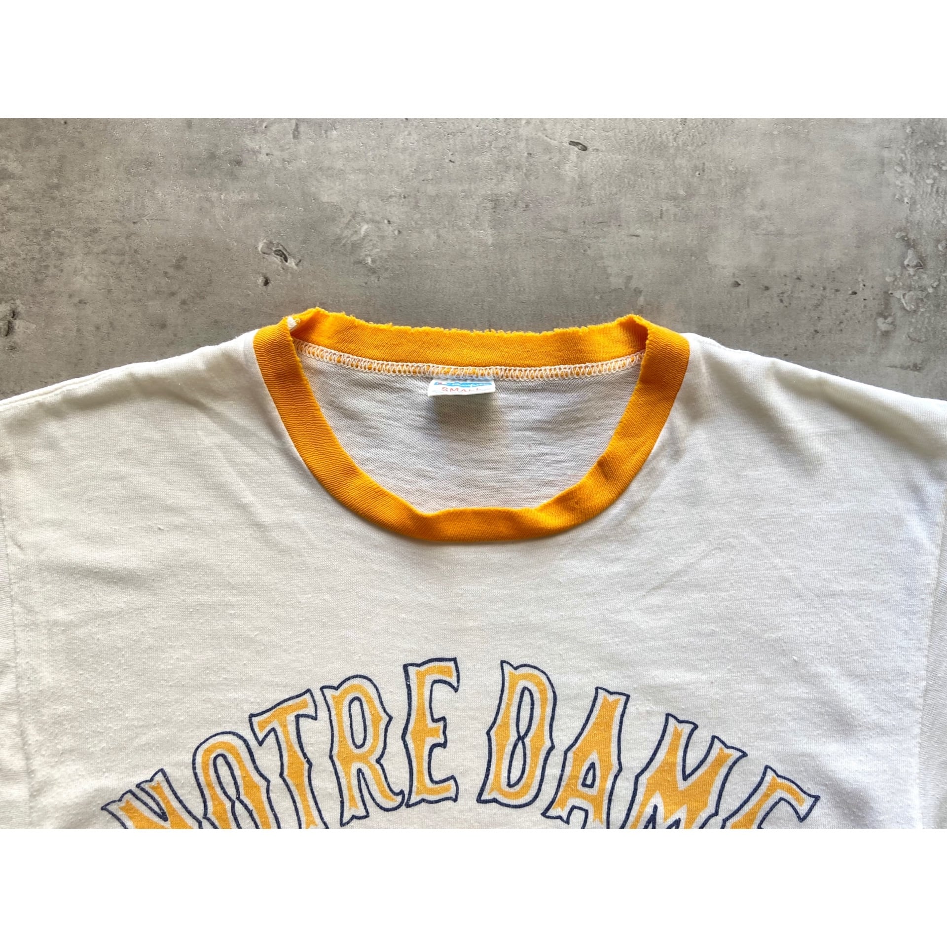 70s-80s champion s/s old ringer tee yellow 
