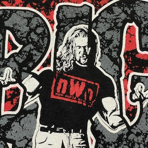 【DELTA PRO WEIGHT】nWo プロレス プリント ロゴ Tシャツ t-shirt  半袖 黒 X-LARGE プロレスラー new world order ビッグサイズ us古着