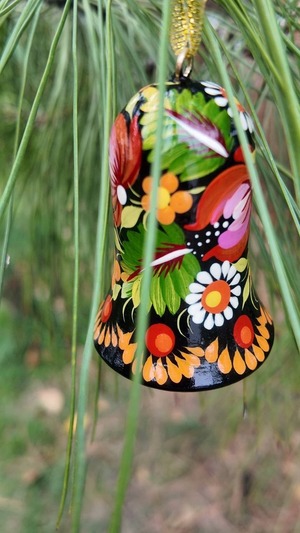 クリスマスデコレーション　ベル3点セット（ティモシェンコ作）