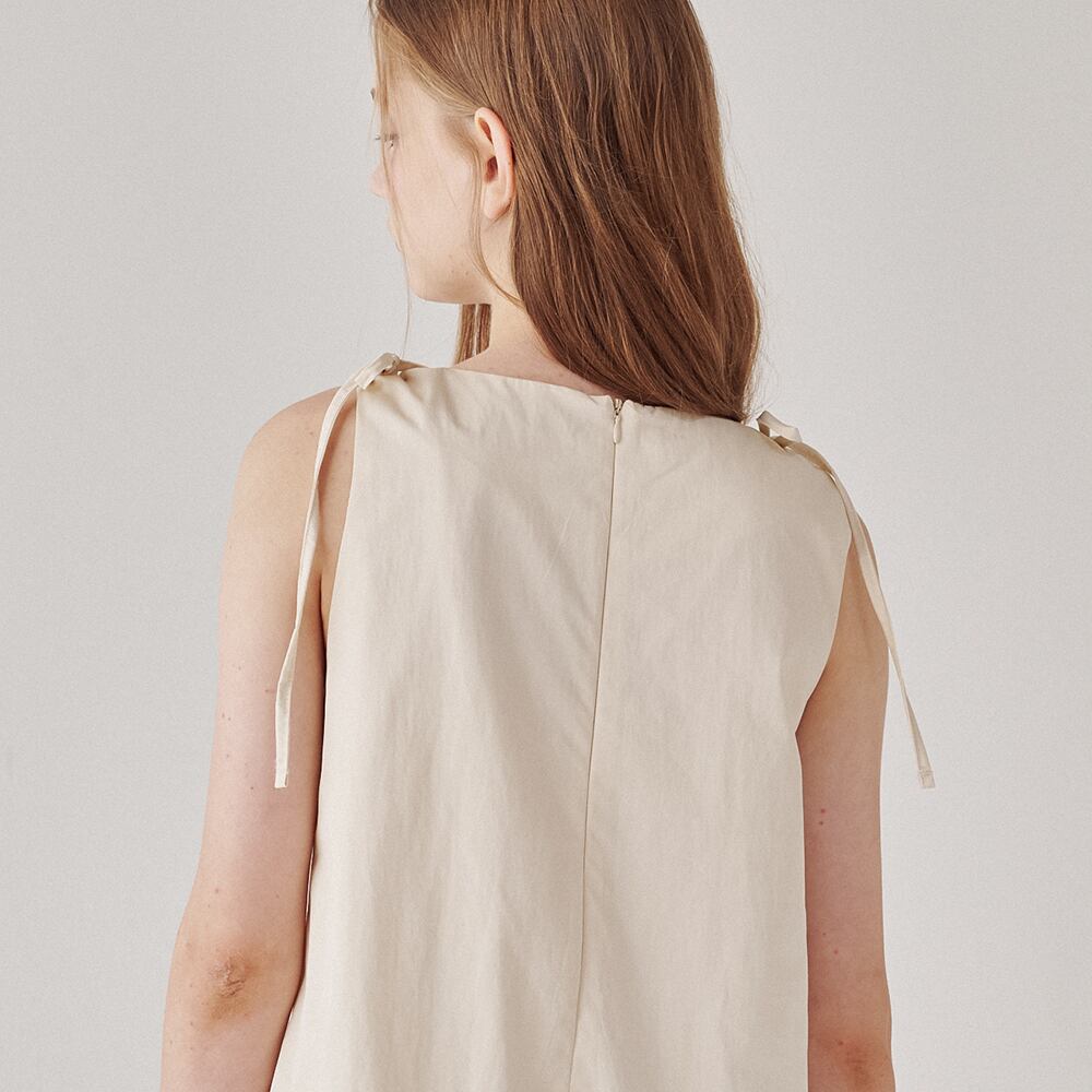 RONRON] SHOULDER STRING PUMPKIN MINI DRESS CREAM 正規品 韓国