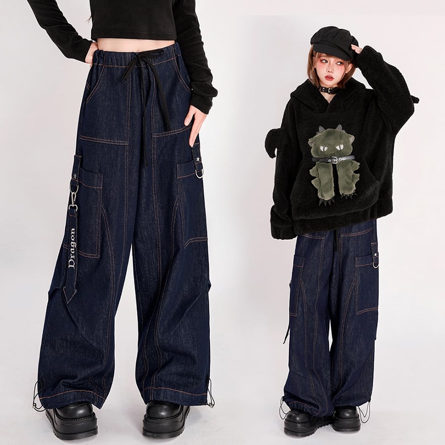 カーゴパンツ y2k 地雷系 ストリート サブカル パンク XU DOG ファッション カーゴパンツ y2k 地雷系 ストリート サブカル パンク XU DOG ファッション