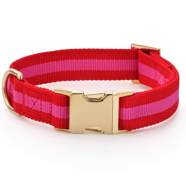 日本初上陸！【The Foggy Dog（ザ フォギー ドッグ）】シャーロット ストライプ ウェビング 首輪 /Charlotte Striped Webbing Dog Collar