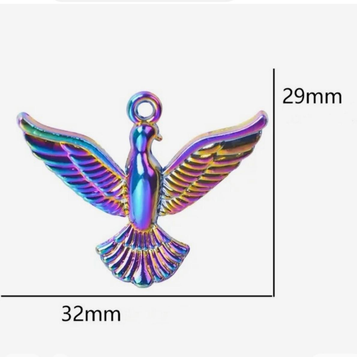 レインボーカラー鳩ピアスorイヤリング | 鳥と鳩のオリジナルグッズ