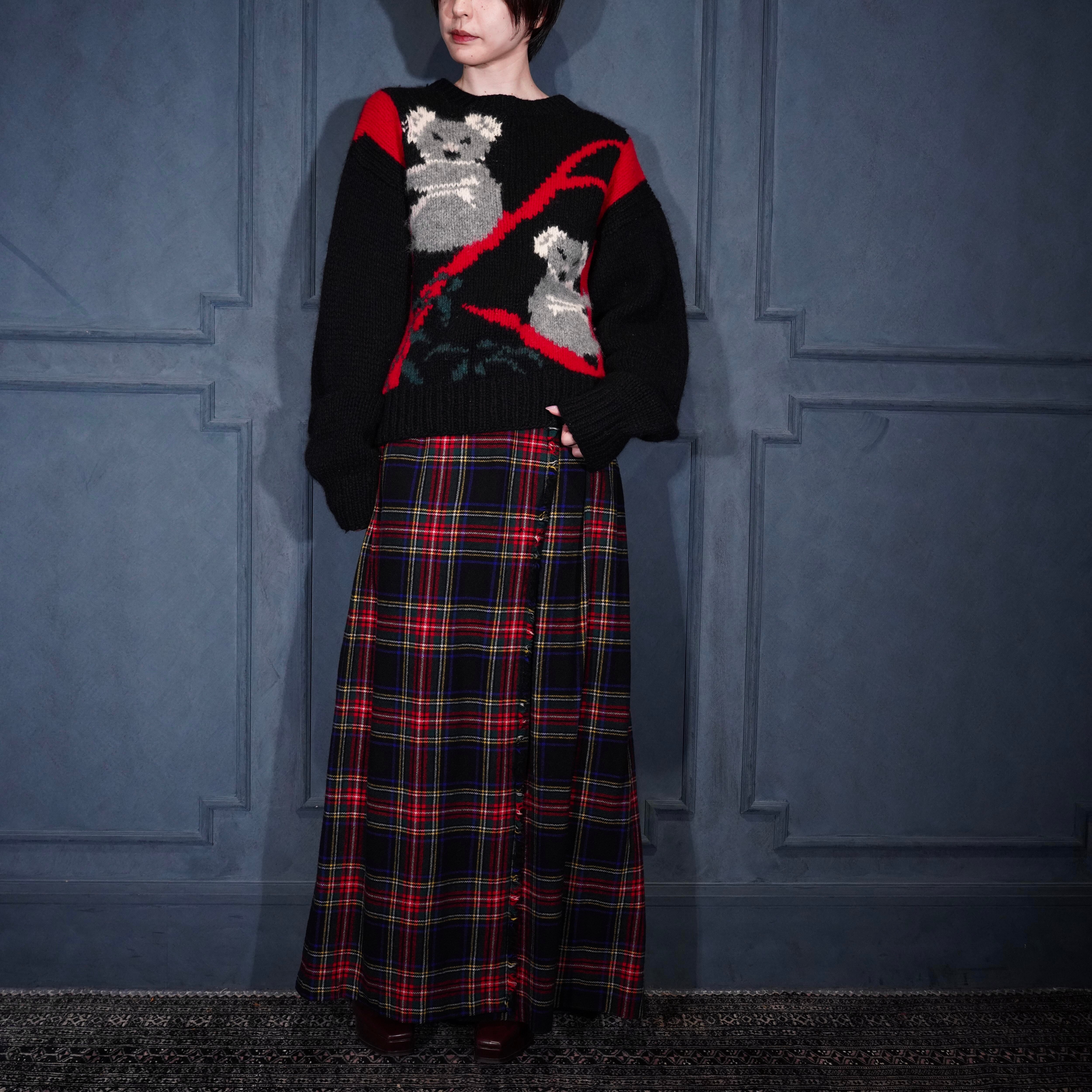 Woolrich ウールリッチ　コアラ　ニット　セーター　ビンテージ　usa USA VINTAGE THE Woolrich WOMAN KOALA DESIGN WOOL KNIT/アメリカ古着