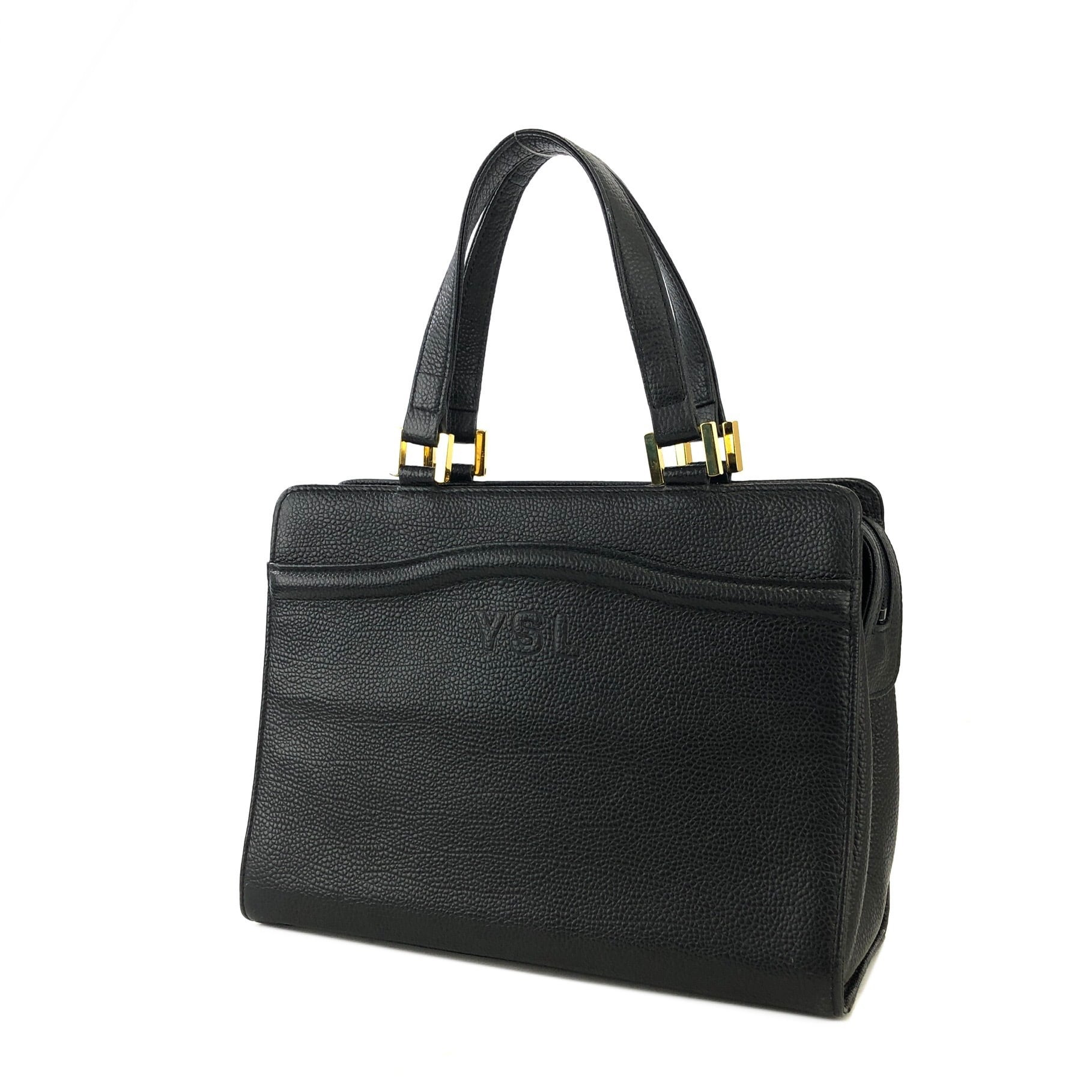 Yves Saint Laurent イヴ ・サンローラン エンボスロゴ エンボスレザー