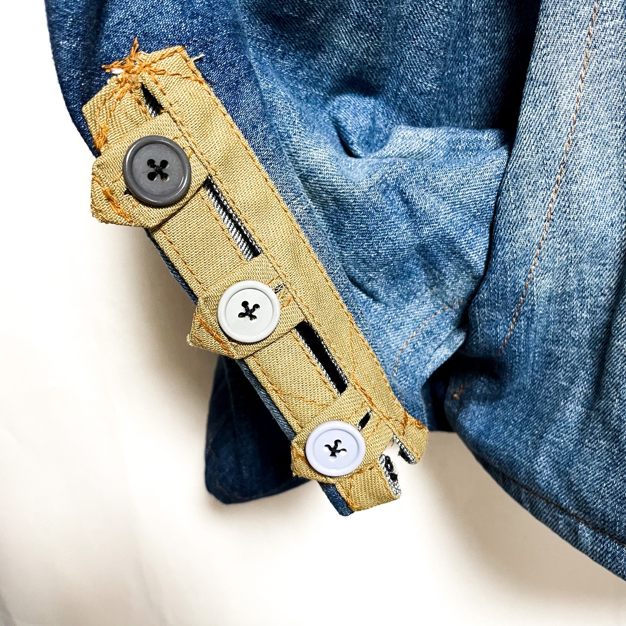 UNFINISHEDビッグシルエットダメージデニムパーカーパーカー