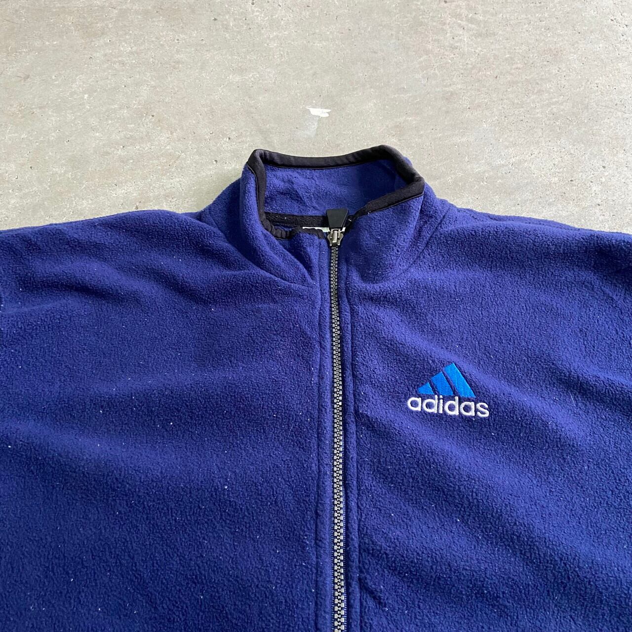 00’s adidas アディダス ジップアップフリースジャケットワンポイント