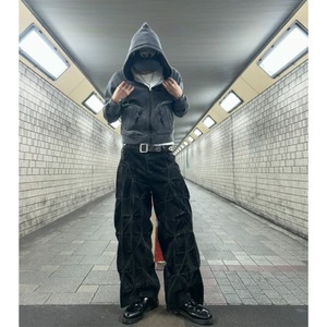 ブラックデザインデニム el1248